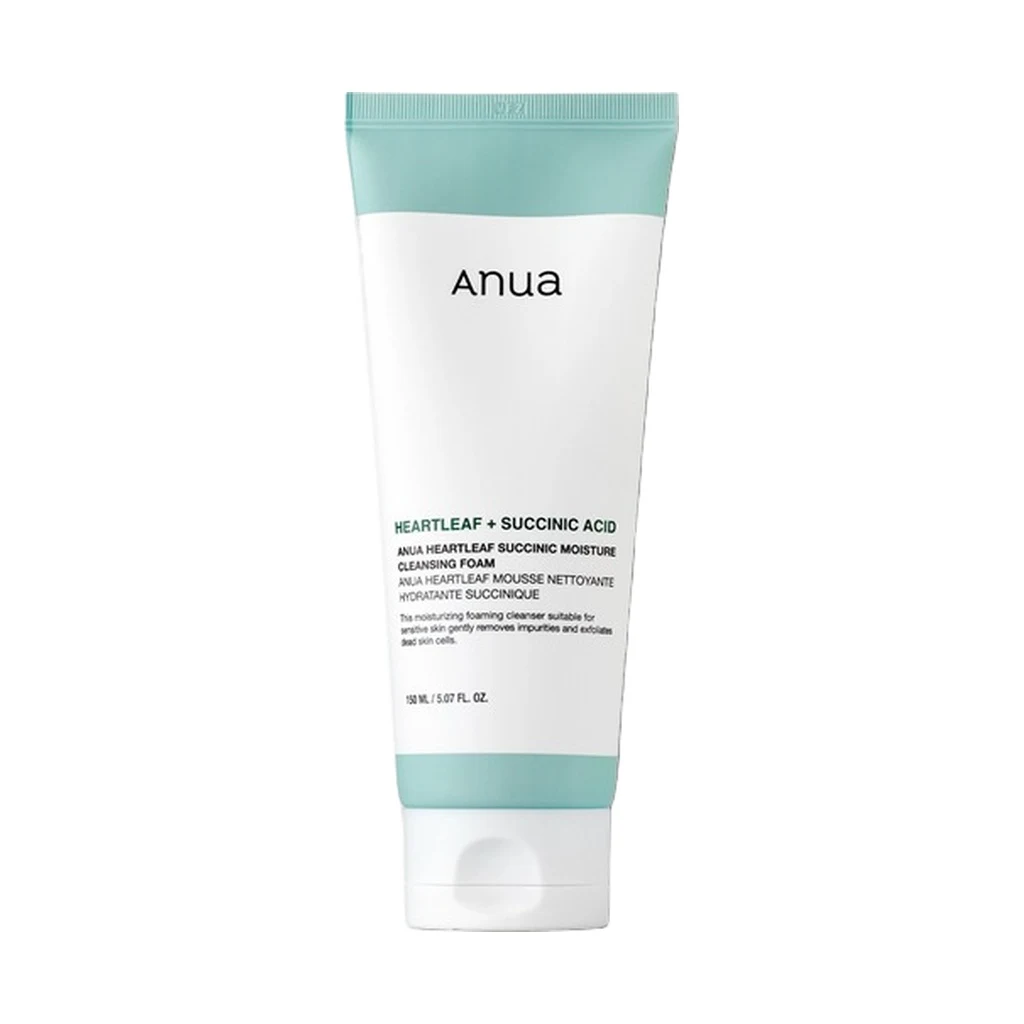 Успокаивающая пенка для умывания Anua Heartleaf Succinic Moisture Cleansing Foam 150 мл