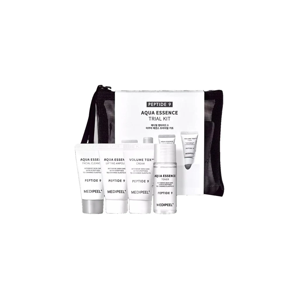 Набор миниатюр для лица с пептидами Medipeel Peptide 9 Aqua Essence Trial Kit 4 средства