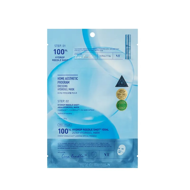 Увлажняющая гидрогелевая маска с микроиглами VT Cosmetics Hydrop Reedle Shot 100hL 2Step Hydrogel Mask 34,5 г